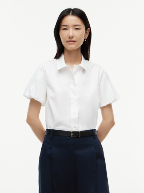 Женские рубашки Tommy Hilfiger Puff-Sleeve Poplin Shirt