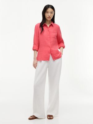 Женские рубашки Tommy Hilfiger Gauze Roll-Tab Pocket Shirt — фото 2