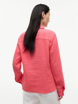 Женские рубашки Tommy Hilfiger Gauze Roll-Tab Pocket Shirt — фото 4