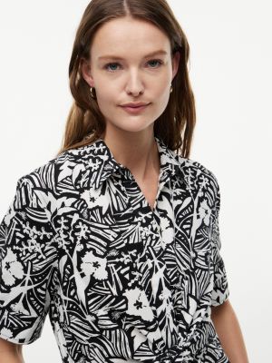 Tommy Hilfiger Tropical Print Linen-Blend Shirtdress — фото 2