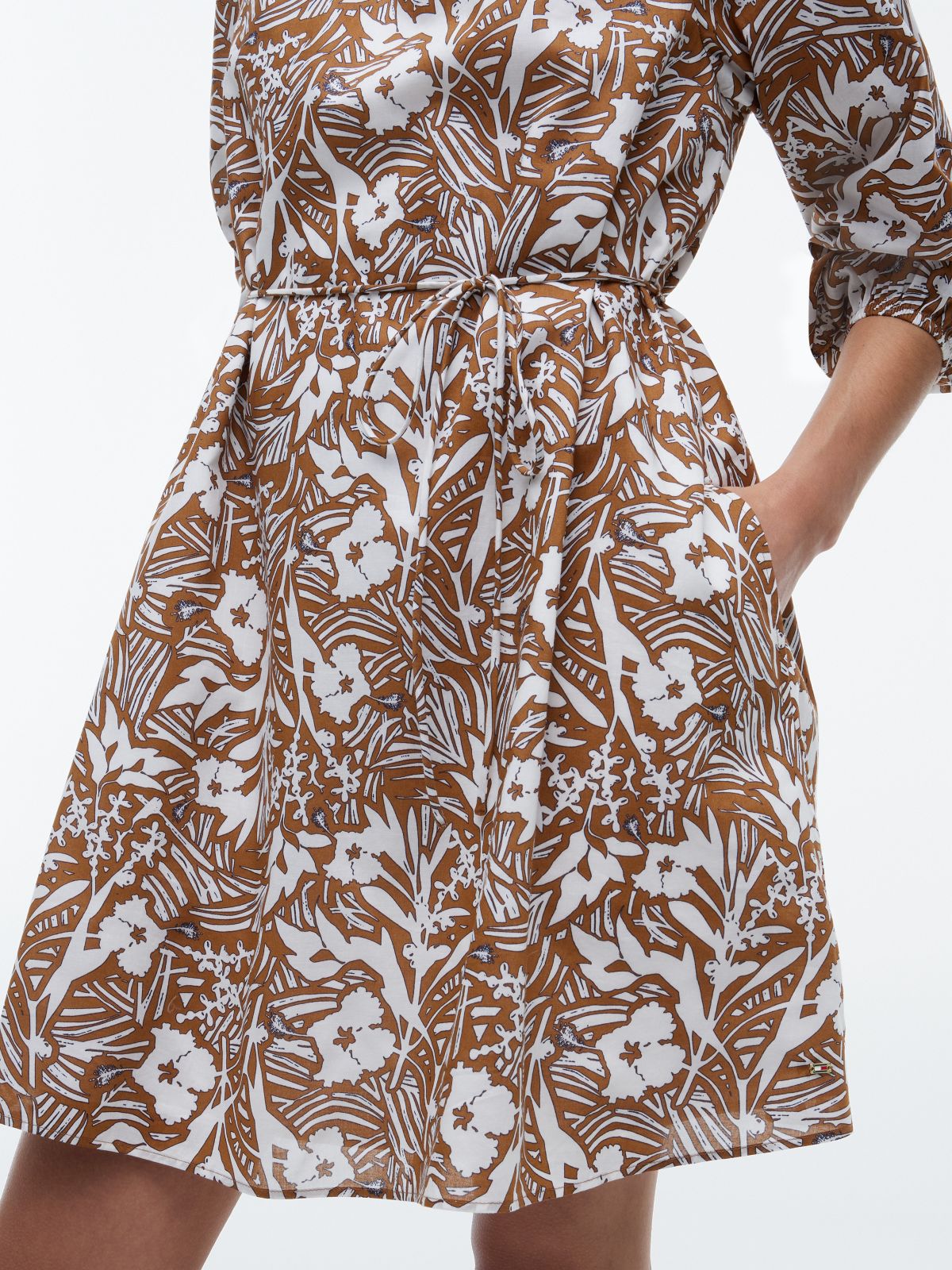 Floral Print Mini Dress — Summer Cognac