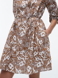 Floral Print Mini Dress — Summer Cognac 3