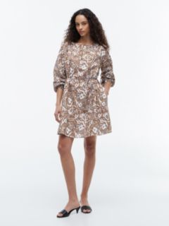 Floral Print Mini Dress — Summer Cognac 1