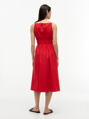 Tommy Hilfiger Shirred Poplin Midi Dress — фото 4