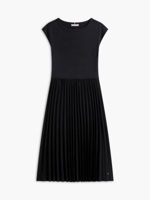 Tommy Hilfiger Mixed-Media Pleated Midi Dress — фото 5