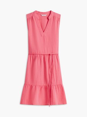 Tommy Hilfiger Tiered Cotton Gauze Mini Dress — фото 5