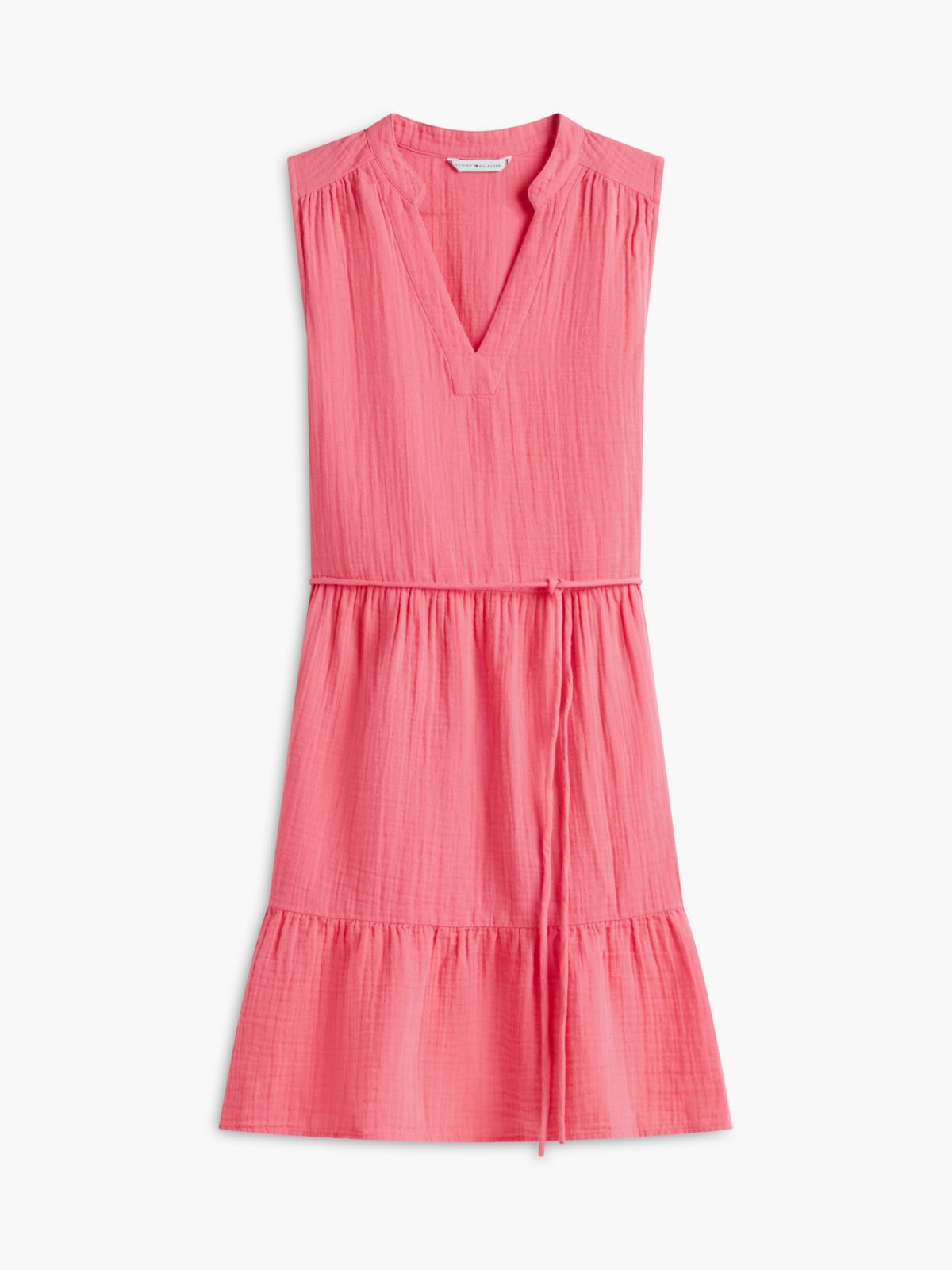 Tiered Cotton Gauze Mini Dress — Garden Rose