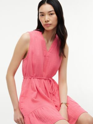 Tommy Hilfiger Tiered Cotton Gauze Mini Dress — фото 3