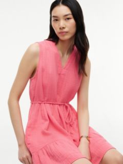 Tiered Cotton Gauze Mini Dress — Garden Rose 3