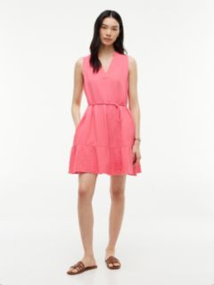 Tiered Cotton Gauze Mini Dress — Garden Rose 1