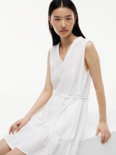 Tiered Cotton Gauze Mini Dress — Optic White 2