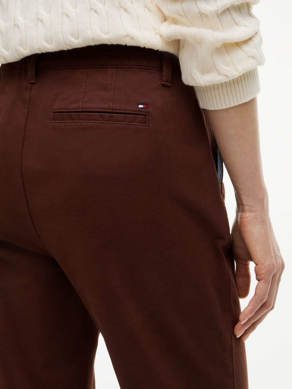 Relaxed Fit Stretch-Cotton Chino — Pure Brown
