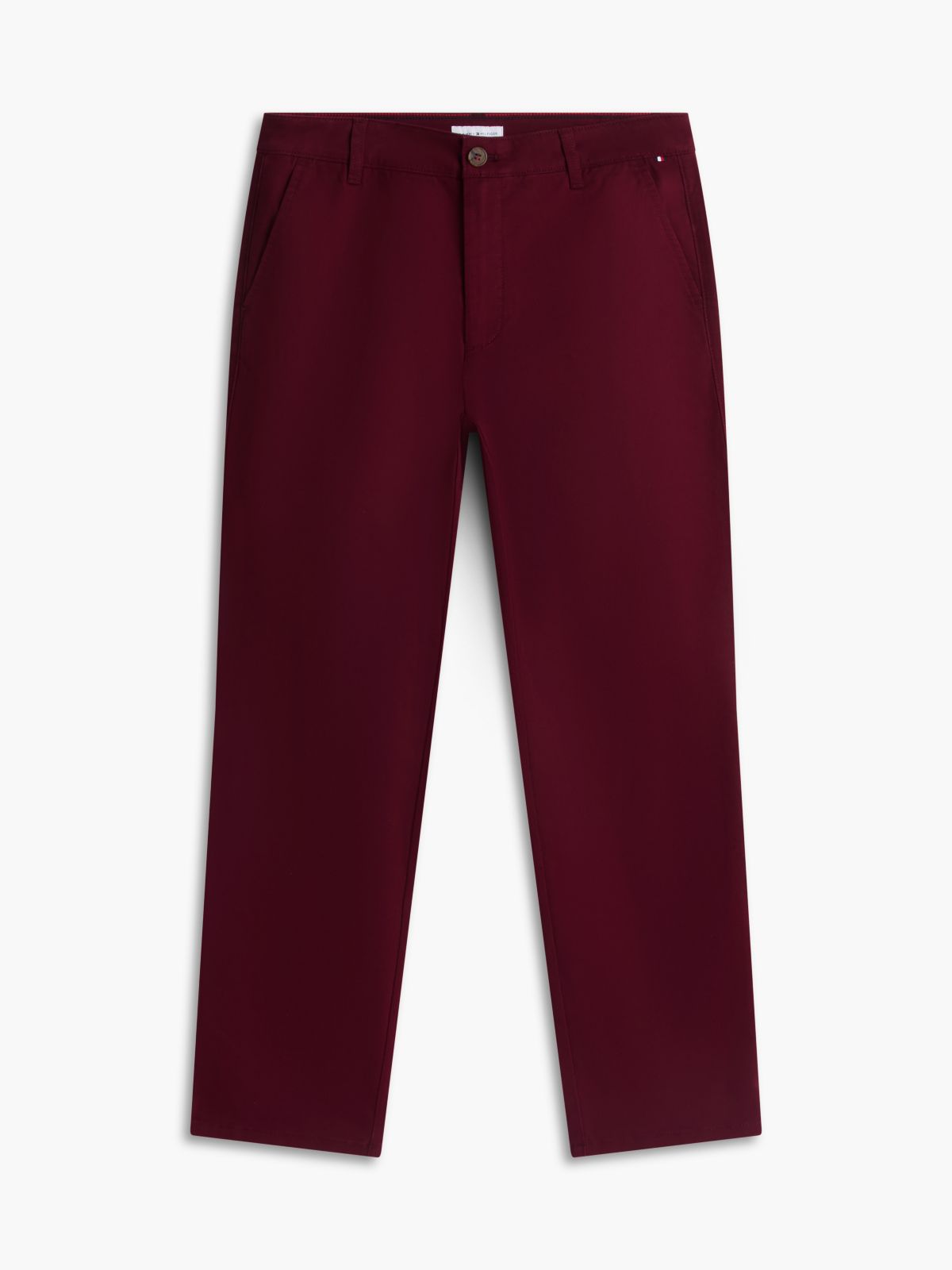 Relaxed Fit Stretch-Cotton Chino — Burgundy