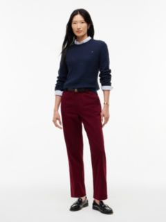 Relaxed Fit Stretch-Cotton Chino — Burgundy 2