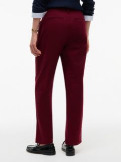 Relaxed Fit Stretch-Cotton Chino — Burgundy 4