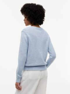 Intarsia Flag Logo Crewneck Sweater — Ecru 4