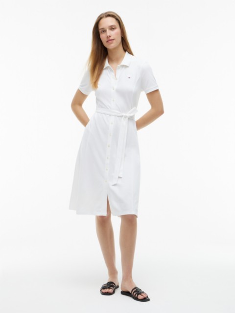 Женские платья Tommy Hilfiger Short-Sleeve Stretch Midi Polo Dress