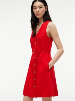 Tommy Hilfiger Sleeveless Cotton-Linen Blend Mini Dress — фото 2
