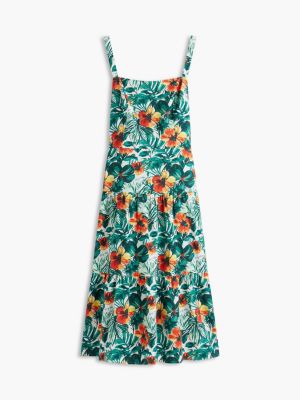 Tommy Hilfiger Tropical Print Tiered Linen-Blend Dress — фото 5