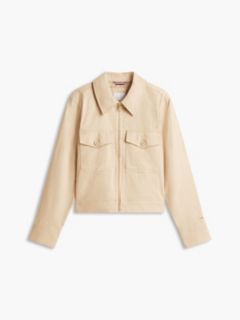 Lightweight Twill Chino Zip Jacket — Clayed Pebble 5