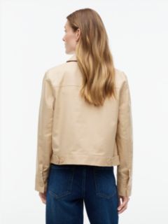 Lightweight Twill Chino Zip Jacket — Clayed Pebble 4