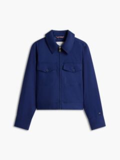 Lightweight Twill Chino Zip Jacket — Preppy Navy 5
