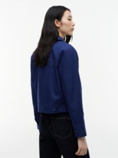 Lightweight Twill Chino Zip Jacket — Preppy Navy 4