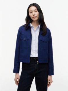 Lightweight Twill Chino Zip Jacket — Preppy Navy 1