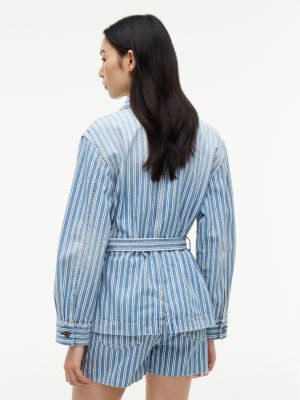 Женские куртки Tommy Hilfiger Railroad Stripe Belted Denim Jacket — фото 5