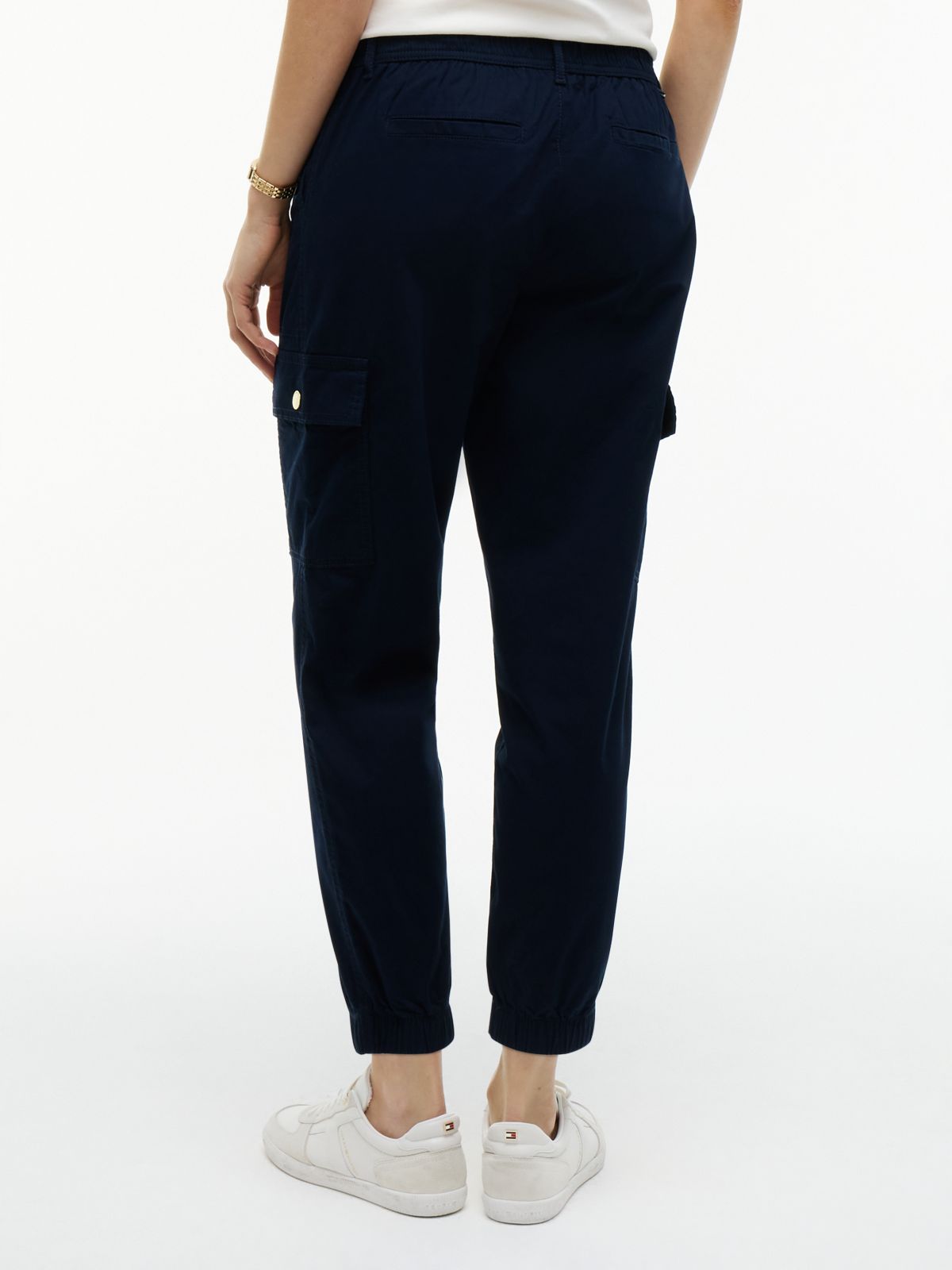 Stretch-Cotton Cargo Jogger — Navy