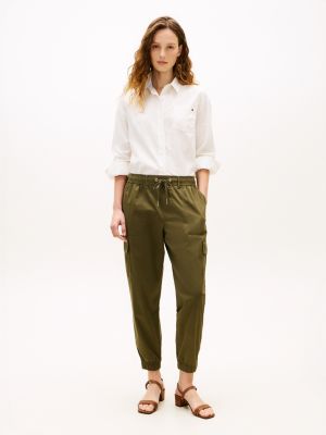 Stretch-Cotton Cargo Jogger, Army Green