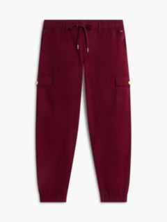 Stretch-Cotton Cargo Jogger — Burgundy 5