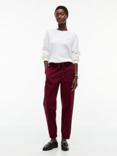Stretch-Cotton Cargo Jogger — Burgundy 2