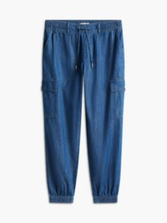 Stretch-Cotton Cargo Jogger — Dark Chambray 5