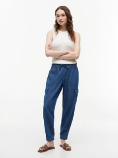 Stretch-Cotton Cargo Jogger — Dark Chambray 2