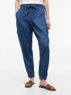 Stretch-Cotton Cargo Jogger — Dark Chambray 1