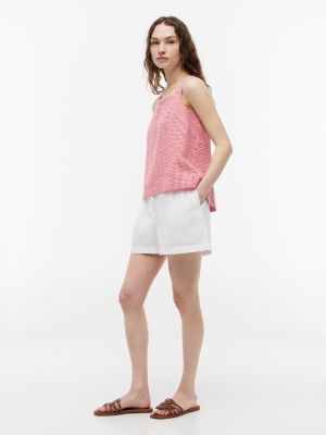 Женские топы Tommy Hilfiger Gingham Linen-Blend Tank Top — фото 2