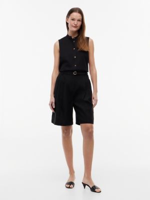 Женские рубашки Tommy Hilfiger Sleeveless Slub Twill Shirt — фото 2
