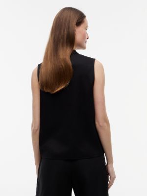 Женские рубашки Tommy Hilfiger Sleeveless Slub Twill Shirt — фото 4