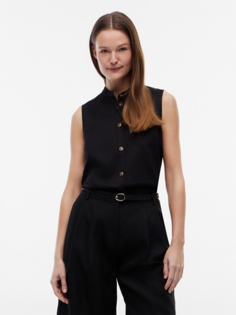 Женские рубашки Tommy Hilfiger Sleeveless Slub Twill Shirt