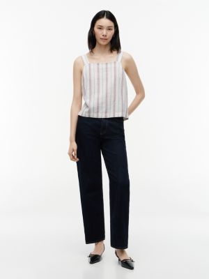 Женские топы Tommy Hilfiger Striped Linen-Blend Tank Top — фото 2