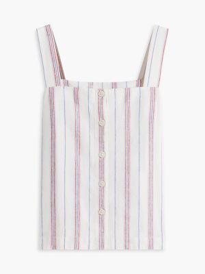 Женские топы Tommy Hilfiger Striped Linen-Blend Tank Top — фото 5