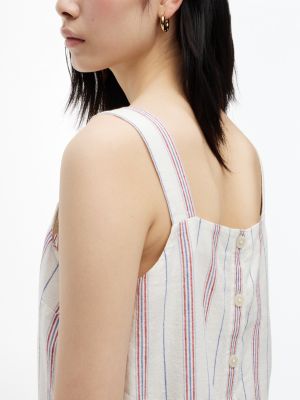 Женские топы Tommy Hilfiger Striped Linen-Blend Tank Top — фото 3