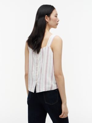 Женские топы Tommy Hilfiger Striped Linen-Blend Tank Top — фото 4