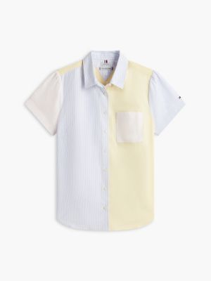 Женские рубашки Tommy Hilfiger Mixed-Stripe Stretch Oxford Shirt — фото 5