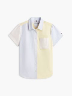 Mixed-Stripe Stretch Oxford Shirt — Citronella 5