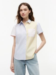 Mixed-Stripe Stretch Oxford Shirt — Citronella 1
