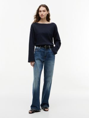 Женские футболки Tommy Hilfiger Cotton Interlock Boatneck T-Shirt — фото 2