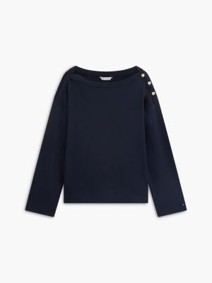 Женские футболки Tommy Hilfiger Cotton Interlock Boatneck T-Shirt — фото 5
