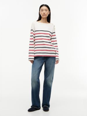Женские футболки Tommy Hilfiger Breton Stripe Cotton Interlock T-Shirt — фото 2